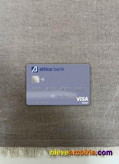 Greece Attica Bank visa debit card photolook